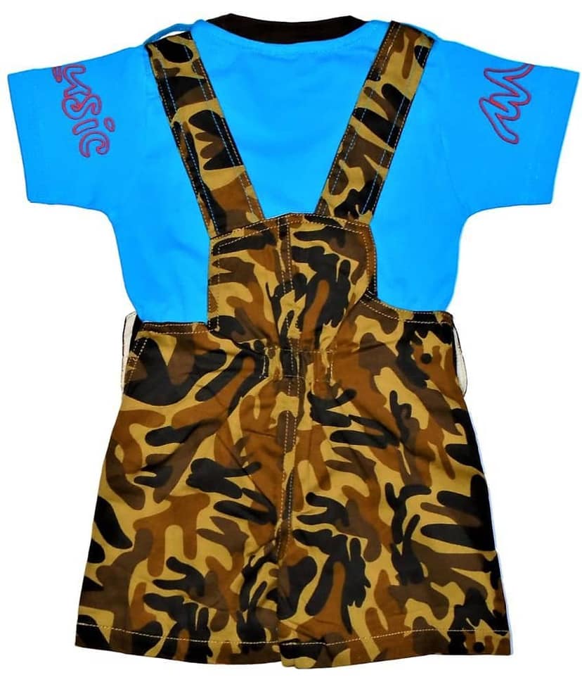 Wise Guys Pack of 1 Baby Boys 100% Cotton Dungaree Sets ( Rust ) view 2