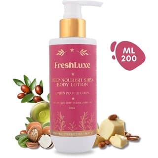 FreshLuxe Deep Nourishing Body Lotion, Shea Butter, Cocoa Butter Jojoba Oil, Intense Hydration, Unisex, 200ml