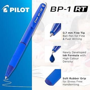 10 Pack Pilot BP-1 Med Blue Gel Pens view 2