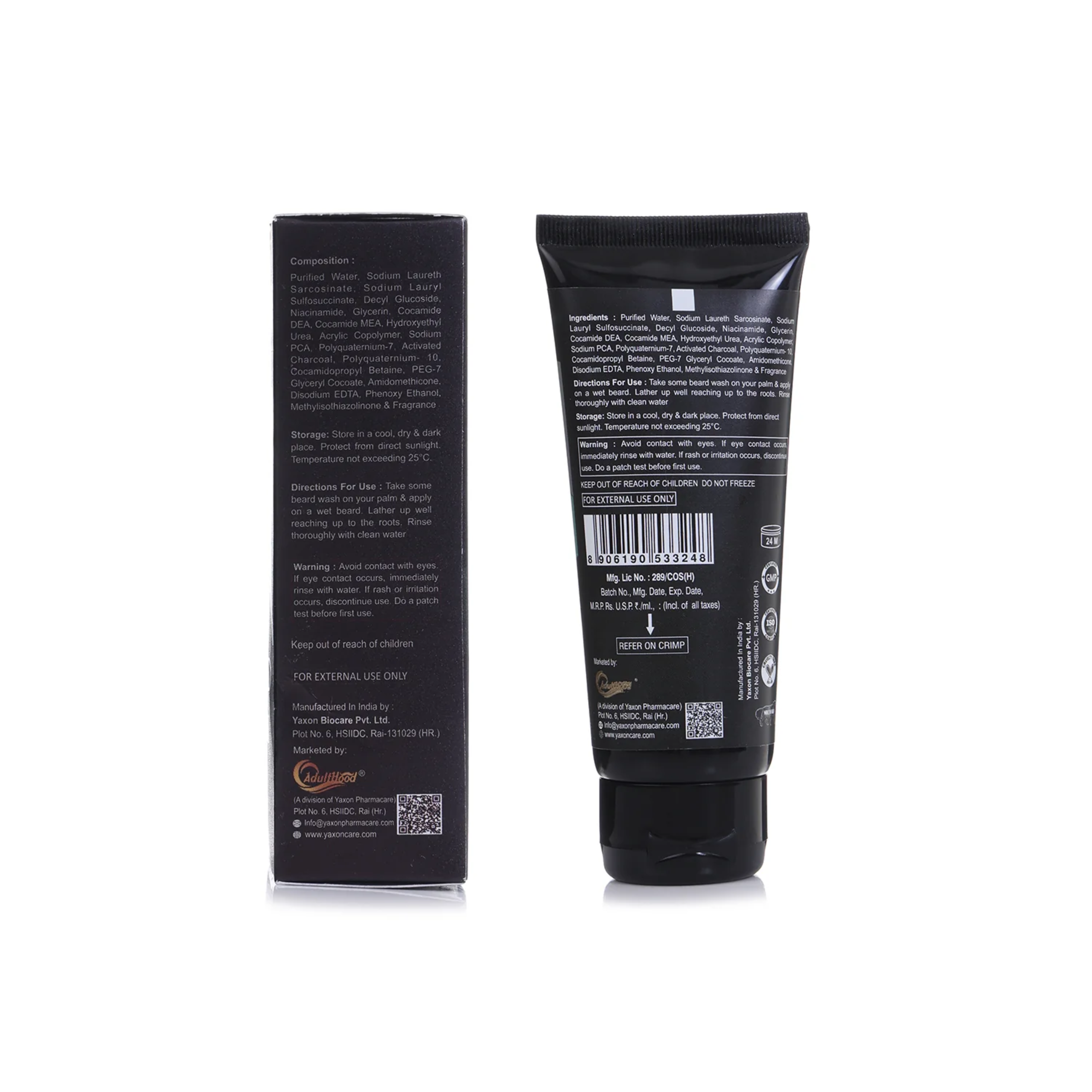 Dermease Beard Wash with Tea Tree & Aloe for Healthy Beard