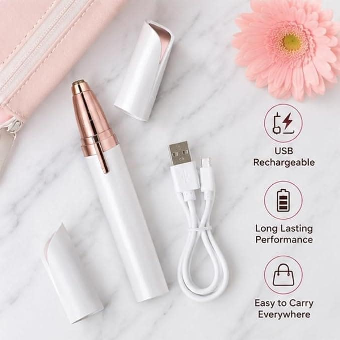 Blawless Eyebrow Trimmer & Facial Hair Remover Razor for Women - Professional Personal Hair Removal, Portable view 2