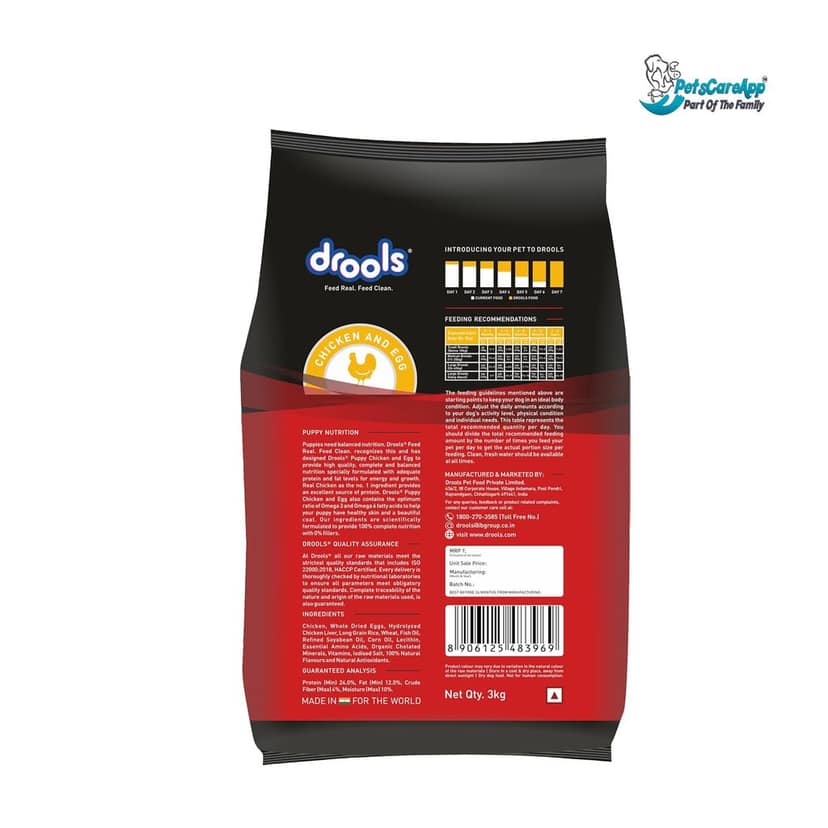 Drools Puppy Dry Dog Food Chicken and Egg view 2