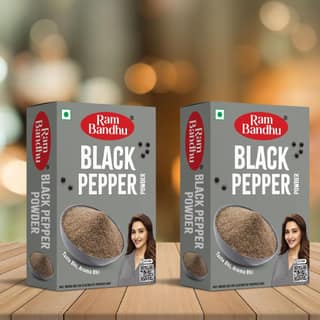 Ram Bandhu Black Pepper Powder 50G Box | Pack of 2 | 50gm X 2
