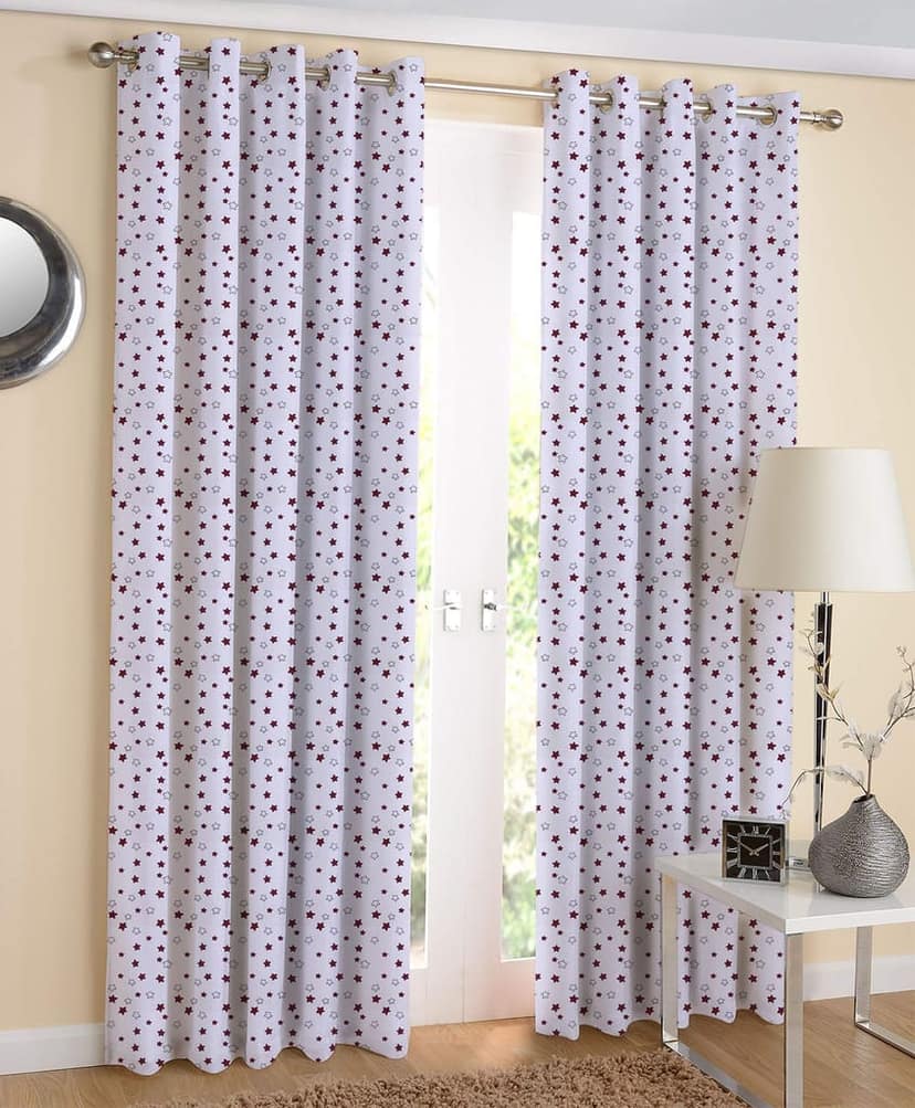 AIRWILL Cotton Window Curtain (4 x 5 ft, Multicolour) -Pack of 2