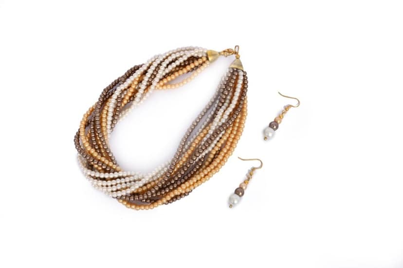 Multi Layer Pearl Bead Necklace view 2
