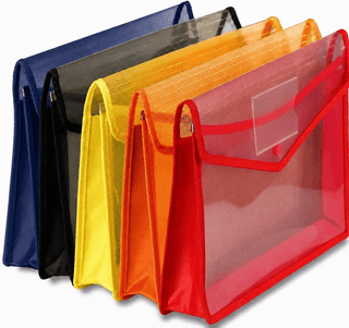 5-Pack Expanding Mesh Document Bags with Snap Button