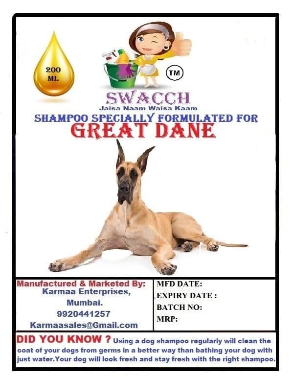 SWACCH Premium Shampoo for Great DANE (200ML) Jasmine view 2