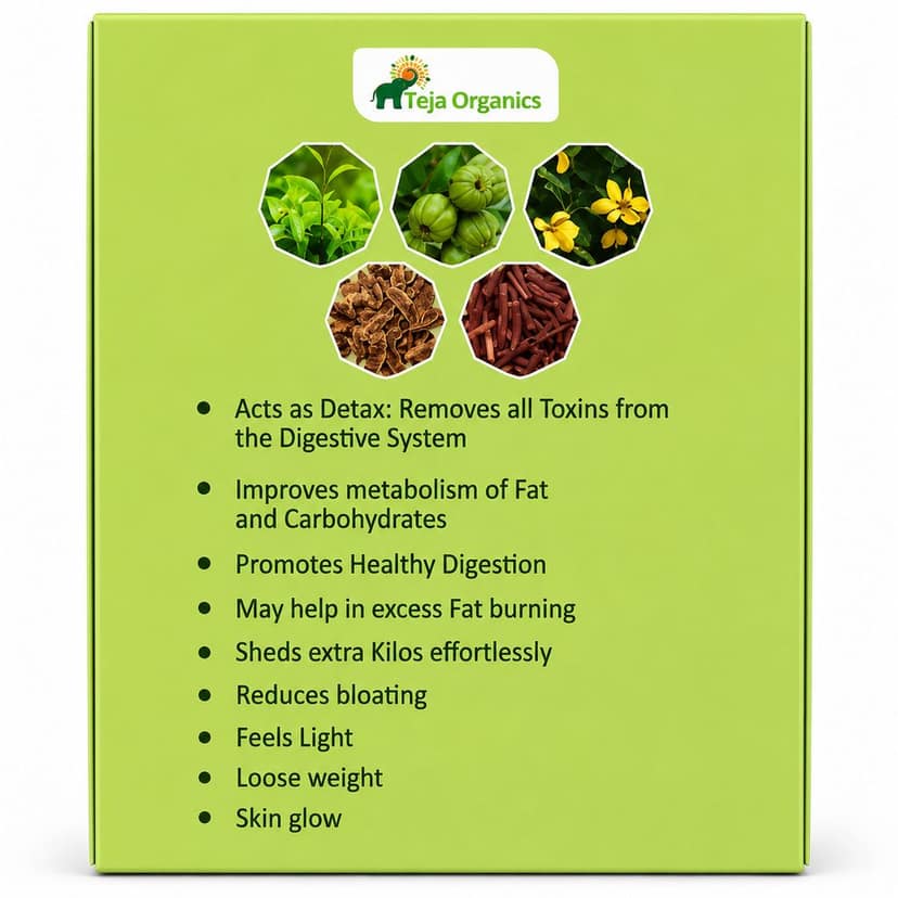 Slim Tea Bags 25 Nos | Improves Metabolism | Promotes Healthy Digestion | Burns Excess Fat | Sheds extra Kilos effortlessly | Weight Management | Detox | Caffeine Free view 2