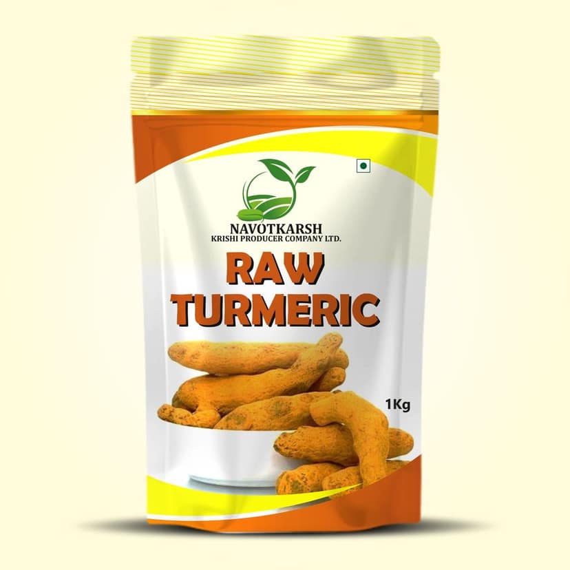 Raw Turmeric (1 Kg) by NAVOTKARSH – Fresh Roots Made by Farmers.