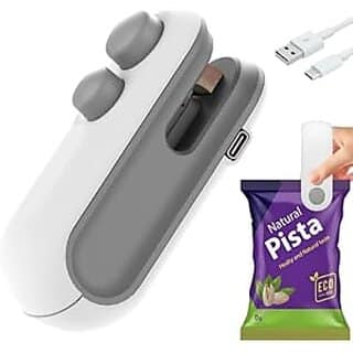 Portable Mini Bag Sealer with Cutter & Magnet for Food Storage