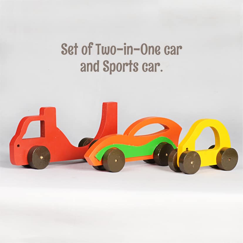 Toy Antiqua 2 in 1 Car + Sports Car Premium Handcrafted Toy view 2