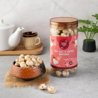 Good Food Co Pink Salt and Pepper Makhana Roasted Fox Nuts Gluten Free Snack 70 g