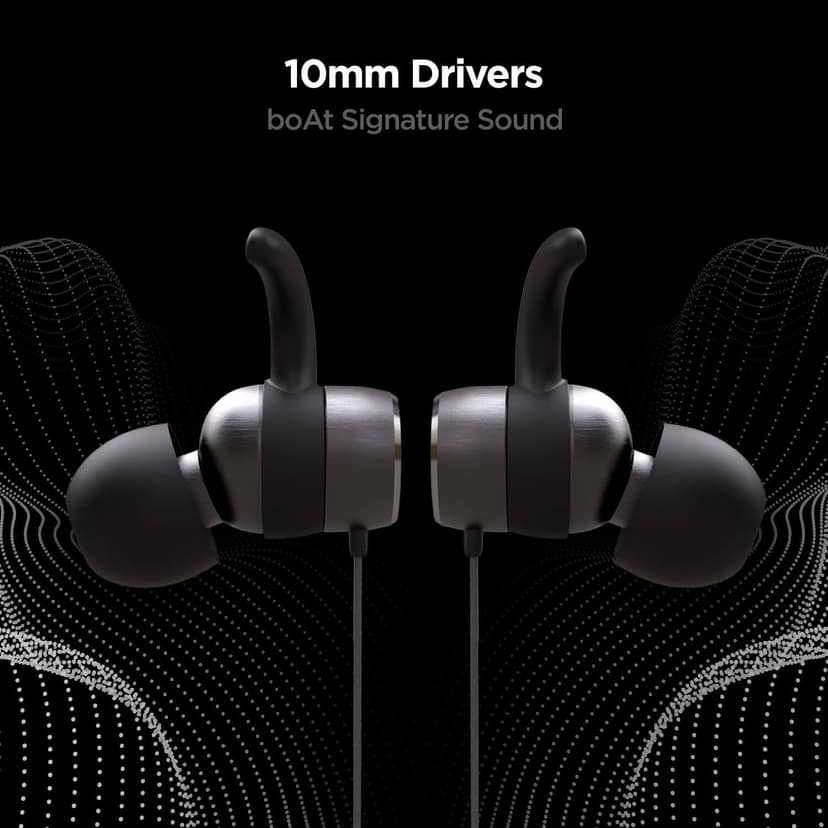 boAt Rockerz 255 Pro | Wireless Neckband with 10mm Drivers, Upto 8H Uninterrupted Music, Ergonomic and comfortable Active Black view 2