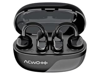 ACwO DwOTS Flow Open Ear Earbuds, X-Fidelity Sound, AI-ENC Mic, Dual Mode (Music & Gaming), 50H Playtime, Fast Charging, IPX5, Bluetooth 5.3 - Pearl-Black