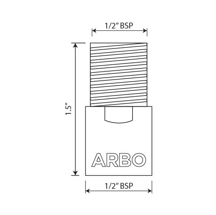 AC-24 Brass 1.5" Inch Extention Nipple view 2
