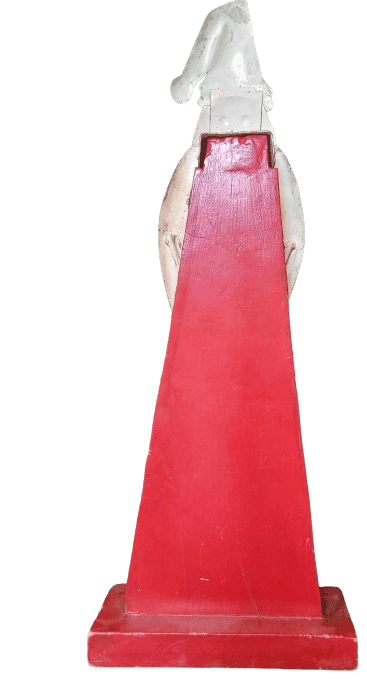 Divraya Art and Handicrafts Wooden Hand Carved Santa Claus Figurine Hand Painted Home Christmas Holiday Decor view 2