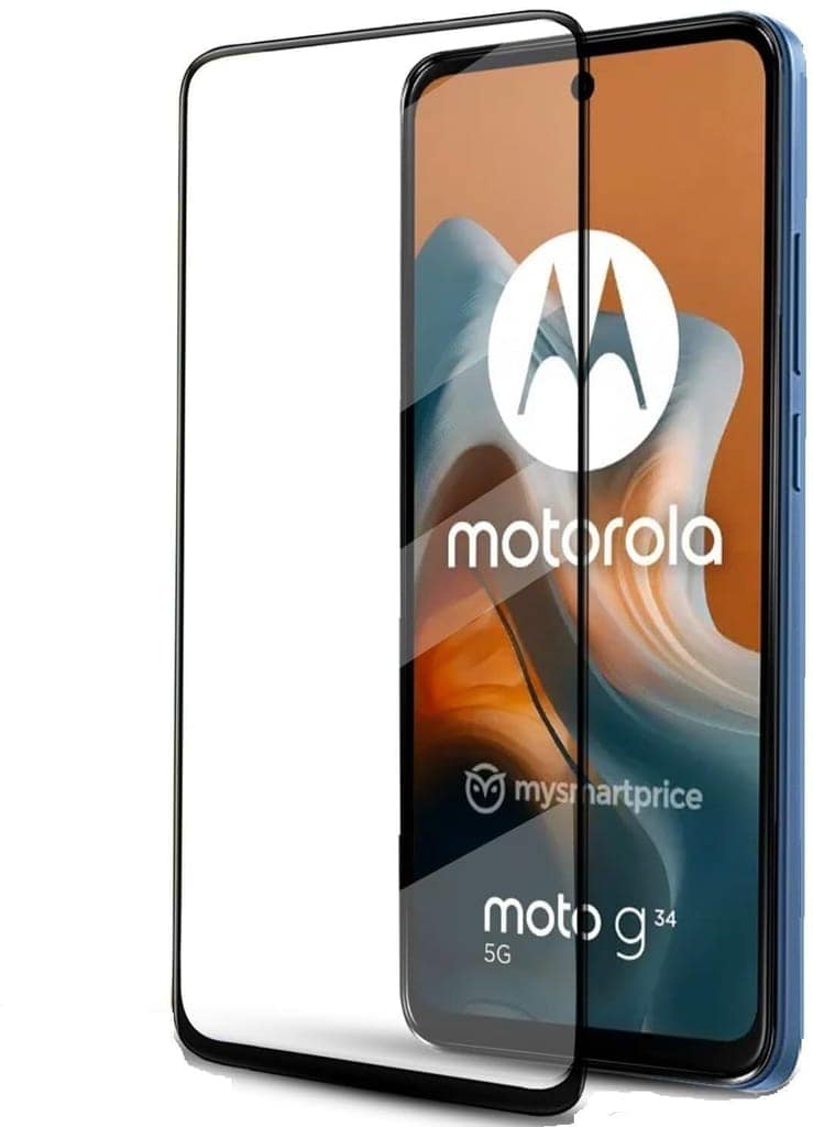 PLUGTECH Advanced Tempered Glass With Anti-Explosion 9H Hardness Edge-To-Edge Coverage Screen Guard for MOTOROLA G34