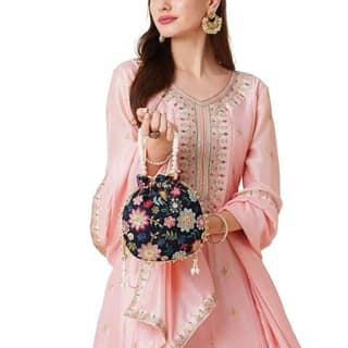 Women's Handbag, Potli Bag, Ethnic Bag, Wedding Bag, Party Bag, Gift Bag, Clutch Bag, Embroidered Bag, Designer Bag, Traditional Bag, Indian Bag
