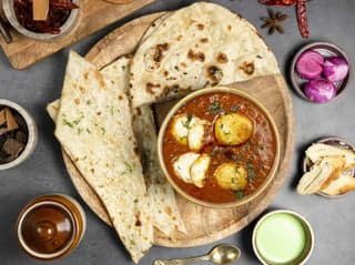 Egg curry meal