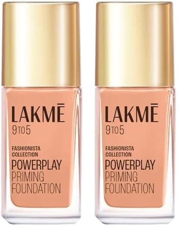 LAKM 9 To 5 Primer + Matte Perfect Cover Liquid Foundation, Full Coverage, Has A Built-In Primer For Poreless, Long Lasting Makeup, Cool Ivory, 25Ml, All Skin Type (Pack of 2) LAKM 9 To 5 Primer + Matte Perfect Cover Liquid Foundation, Full Coverage, Has view 2