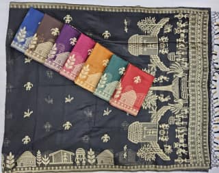 Tussar Cotton Sambalpuri Handmade Saree 1