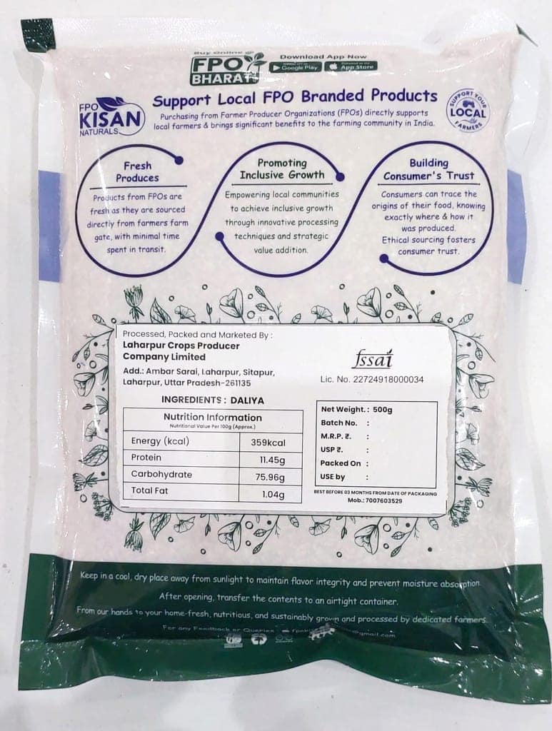 FPO Kisan Naturals Daliya - Everyday Food Essential view 2