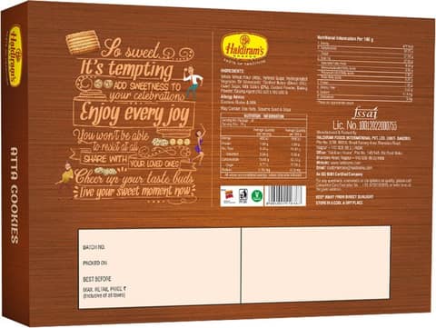 Haldiram's Nagpur Atta Cookies,Pack of 2 (250 g x 2) Bhujia Sev Jar 700g With Rakhi Assorted Gift Box (Multicolor) view 2