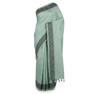 Mint Green Sambalpuri Saree
