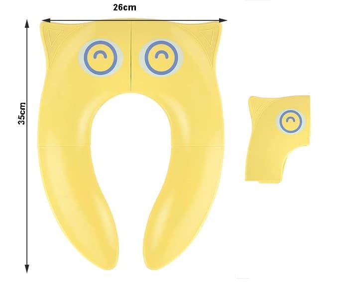 INOVERA Portable Baby Toilet Seat Foldable Western Kids Potty Trainer Cover for 0.5 to 5 years Child Toddler Boys Girls Travel (Yellow) INOVERA Portable Baby Toilet Seat Foldable Western Kids Potty Trainer Cover for 0.5 to 5 years Child Toddler Boys Girl view 2