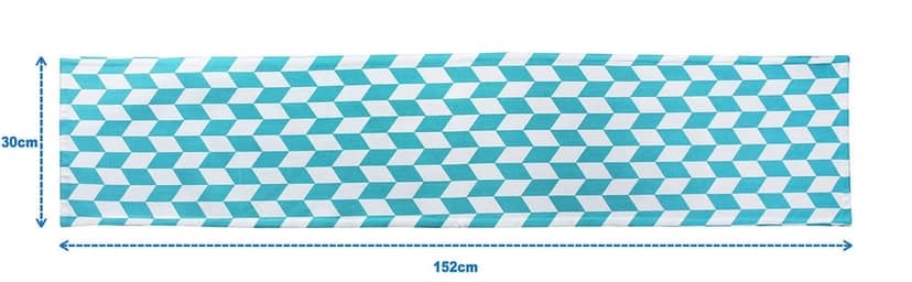 Airwill, Cotton Printed Pattern Table Runner 30x152cm (Blue) - Pack of 1 view 2
