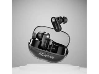 ACwO Dwots 777 Wireless in Ear Earbuds, 50Db Hybrid ANC, Advanced 6 Mics with AI-ENC, Transparency Mode, 3 EQ Modes, Minimal Transparent Design - Gen Black