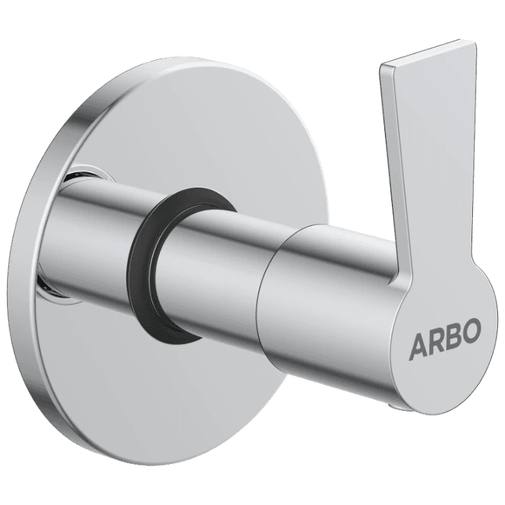 RL-4640 Exposed Part Kit Of Concealed Stop Cock With Fitting Sleeve, Operating Lever & Adjustable Wall Flange
