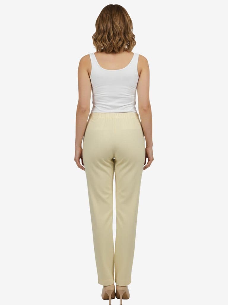 Women's Solid Cotton Trousers view 2