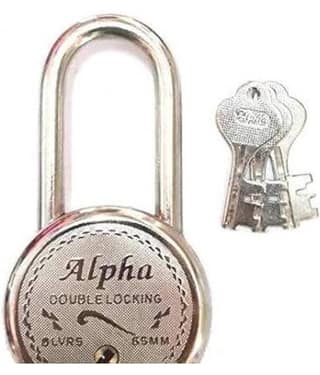 Adison padlock 65mm stainless steel with 3 keys pack of 2 , best door and gate poadlocks heavy duty