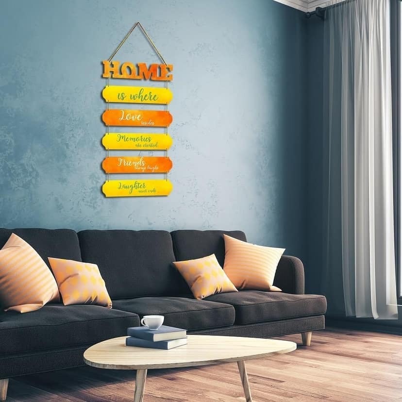 Charmor Home is Where Love Decorative Wall Hanger for Livingroom | Bedroom | Gifts | Home Decoration | Modern Artworks Decor (WH3012) view 2