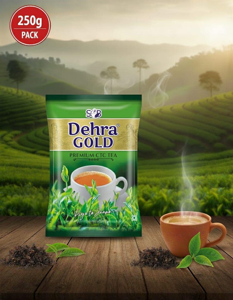 Sarvottam Dehra Gold Premium CTC Tea, Aromatic & Strong Blend, Piyo to Jaano
