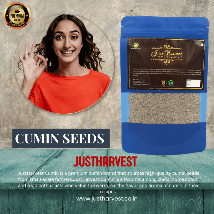 JustHarvest Cumin Seeds, Whole Jeera, 200g, No Artificial Colours or Preservatives, Sortex Cleaned view 2