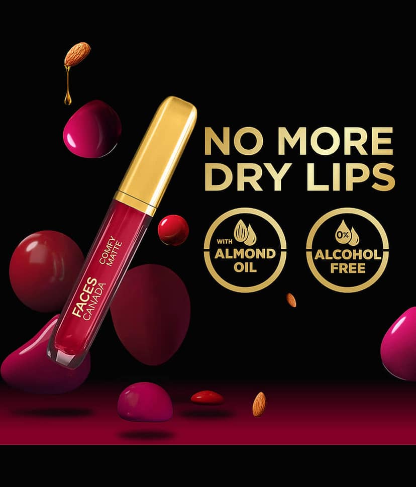 FACES CANADA Comfy Matte Liquid Lipstick - End Of Story 03, 3 ml , 10HR Stay view 2