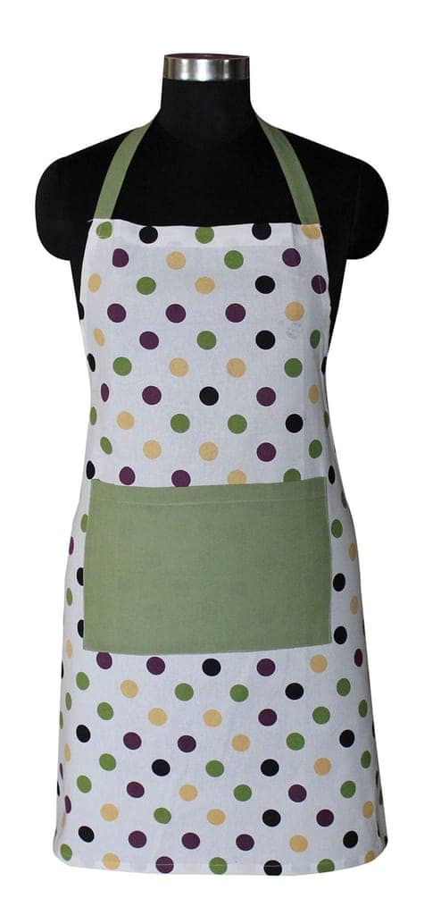 Airwill, 100% Cotton Designer Printed Aprons, Sized 65cm in Width & 80cm in Length with 1 Center Pocket, Adjustable Buckle on Top and 2 Long Ties on Both 2 Sides. Pack of 1 Piece