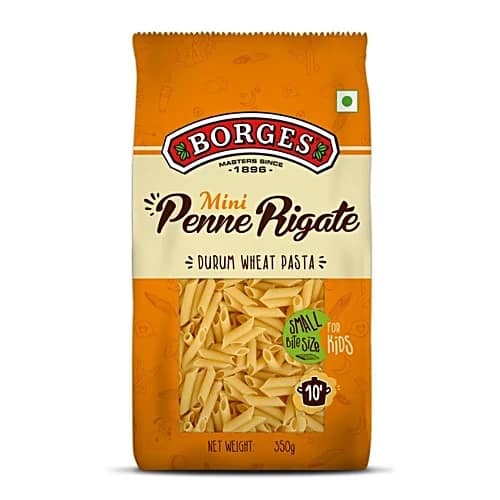 Borges Durum Wheat Pasta - Mini Penne Rigate, 350 g Pouch