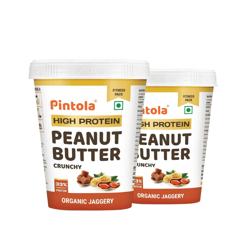Pintola HIGH Protein Peanut Butter jaggery Made with roasted peanuts, imported Whey protein and organic jaggery | Non GMO, Naturally Gluten Free | Crunchy, Pintola HIGH Protein Peanut Butter jaggery Made with roasted peanuts, imported Whey protein and or view 2