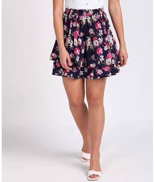 VAHSON - Black Crepe Women's Flared Skirt ( Pack of 1 )