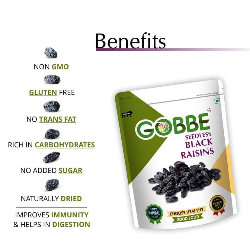 GOBBE Premium Black Raisins view 2