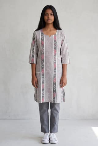 Odisha Handloom Floral Print Cotton Kurti