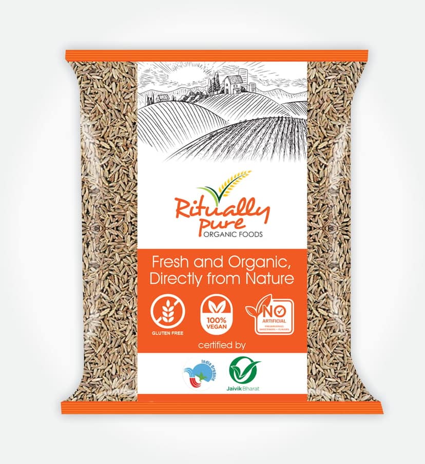 Ritually Pure 100% Organic | Natural Spices | Jeera (Cumin seeds) | 200 Gm Pack