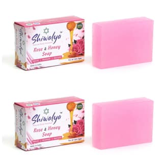 SHIWALYA Natural Rose Honey Handmade Soap | Handmade Bathing Soap | Herbal Soap Soft & Radiant Skin | Suitable for All Skin Types Pack of 2