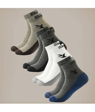 Brucella Blended Men's Self Design Multicolor Ankle Length Socks ( Pack of 4 )