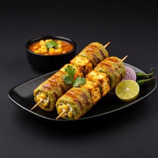 Corn N Paneer Seekh Kebab