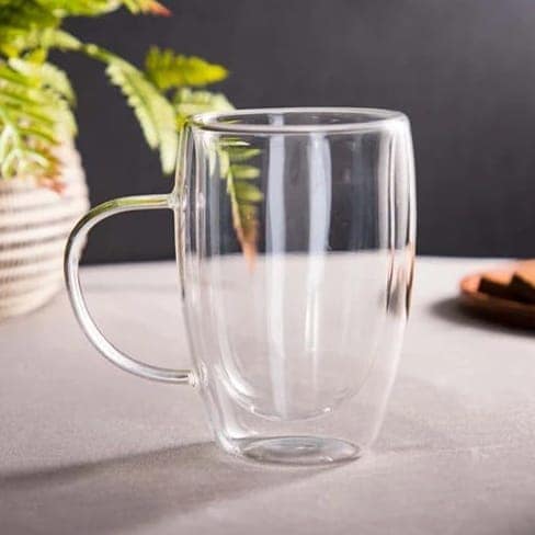 The Bean Co Roasters Double Wall Coffee Cup | Borosilicate Glass | Insulated Layer Cups |Perfect for Coffee and Tea (450 ML) view 2
