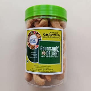 Gourmands' Delight - King size Salted Cashewnuts (oil free) 400 gms